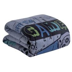 Imagem de Edredom Solteiro Hipercal 400 Fios Juvenil Estampado 5 Peças - Game