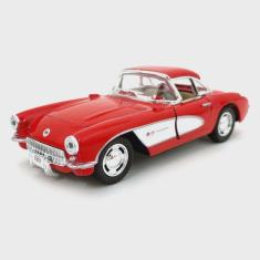 Imagem de Carrinho Miniatura Chevrolet Corvette 1957 Escala 1:34 (Vermelho)