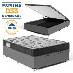 Imagem de Cama Box Baú com Colchão de Espuma D33 Ortobom ISO 100 Viúva 128cm