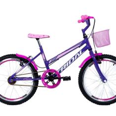 Imagem de Bicicleta Aro 20 Feminina Infantil Quadro Mtb Lilás