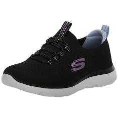 Imagem de Skechers Tênis Summits feminino, Preto/Multi=BKMT, 9.5 Wide