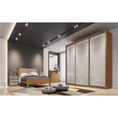 Imagem de Guarda Roupa Casal 3 Portas 6 Gavetas - Sollo-Cumaru off white - Móveis Novo Horizonte