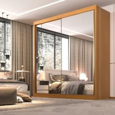 Imagem de Guarda Roupa Casal 2 Portas com Espelho 6 Gavetas 100% MDF California D Doro Moveis Cinamomo