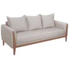 Imagem de Sofá 3 Lugares Argentina Linho - Doce Sonho Móveis Cor Bege