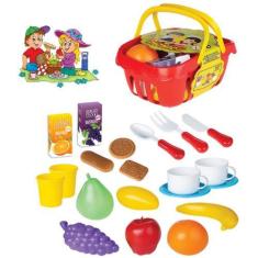 Imagem de Cesta Picnic Infantil Divertido Menina Ou Menino - Braskit