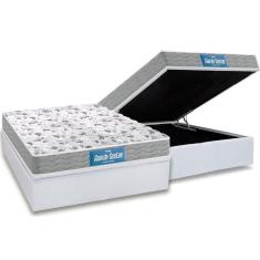 Imagem de Cama Box Baú Casal: Colchão Espuma D45 Probel / ep Guarda Costas PróExtreme Plus Double Face + Base crc Courano White(138x188)