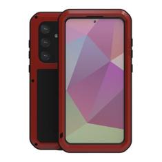 Imagem de LOVE MEI Capa para Samsung Galaxy S24+/S24 Plus, capa de proteção de corpo inteiro, resistente, resistente, militar, de alumínio, metal à prova de choque, com vidro temperado, para Galaxy S24+/S24