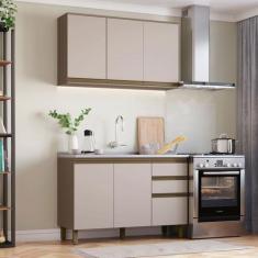 Imagem de Cozinha Compacta Connect 6 Portas 2 Gavetas 100% Mdf Duna/Cristal - He