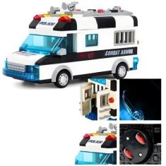 Imagem de Brinquedo Educativo Quebra cabeça  Monte o Carro de Polícia Branco 77 
