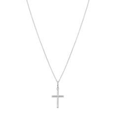 Imagem de Cordão Corrente Masculina Veneziana 70cm Pingente Cruz Crucifixo Prata 925