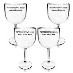 Imagem de Kit 4 Taças Gin Transparentes Personalizadas Retrospectiva 2020