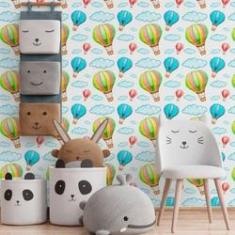 Imagem de Papel De Parede Adesivo Infantil Balões N014141 Rolo 0,58X3M