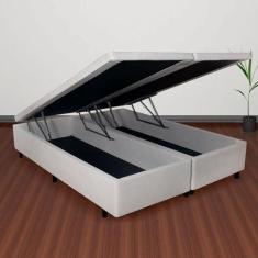 Imagem de Cama Box Baú King 193x203cm em Courino Areia
