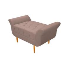 Imagem de Recamier Estofado Ari 90 Cm Solteiro Suede Rosê - Amarena Móveis - Am