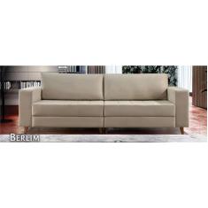 Imagem de Sofá Fixo Berlim 2,60cm Pés Madeira Almofadas Soltas - Star