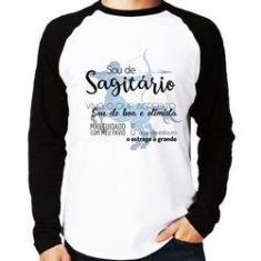 Imagem de Camiseta Raglan Sou De Sagitário Manga Longa - Foca Na Moda