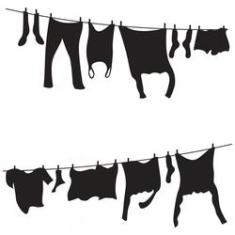 Imagem de Adesivo de Parede para Lavanderia Varal 17x80cm