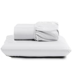 Imagem de Jogo De Lençol Pratik Peletizado Solteiro 2 Peças Barato - Branco