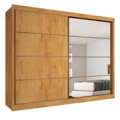 Imagem de Guarda Roupa Casal Com Espelho 2 Portas 6 Gavetas - Sevilha-Peroba - M