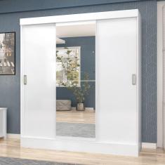 Imagem de Guarda-Roupa Solteiro San Marino 3 Portas 2 Gavetas com Espelho Flex Branco/ônix - Maxel