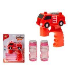 Imagem de Brinquedo Lança Bolha De Sabão Carrinho De Bombeiro Infantil - M&J Var