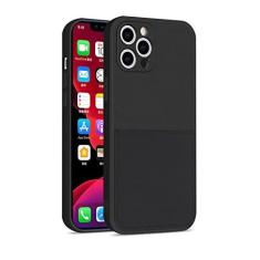 Imagem de Capa de telefone de silicone Candy Color para iPhone 12 13 SE 2020 11 Pro Max XS X XR 6 7 8 Plus Porta-cartão de carteira Capa macia à prova de choque, preta, para iPhone 13 Mini
