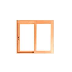 Imagem de Janela De Correr Panor mica 110cm Reta 2 Folhas Em Madeira Ma