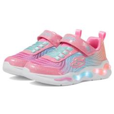Imagem de Skechers Tênis infantil unissex com feixes ondulados, Rosa/Multi, 3.5 Big Kid