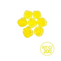 Imagem de Kit 200 Mini Rosa Sabonete Artesanal 2,5 cm Lembrancinha - D&C, AMAREL