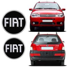 Imagem de Kit Emblemas Palio Fire Weekend 2004/08 Fiat Black Resinado