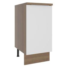 Imagem de Balcão Madesa Stella 40 cm 1 Porta - Rustic/Branco