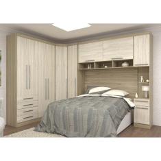 Imagem de Guarda Roupa De Canto Casal 5 Gavetas C/ Cabeceira Queen Mas