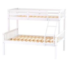 Imagem de Beliche Casal/Solteiro Madeira Maciça Branco Mobilistore