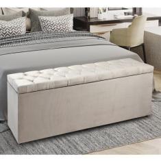 Imagem de Recamier Baú 1,40M Mari Suede Bege Sky Mobile