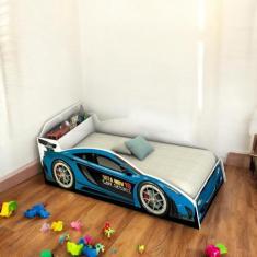 Imagem de Cama Juvenil Speed Com Baú Azul - Mobiliar Home Shop