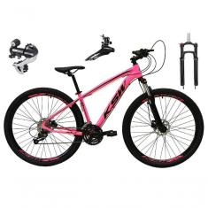 Imagem de Bicicleta Aro 29 Ksw Xlt 24v Câmbio Shimano Acera K7 Garfo Trava Freio A Disco - Rosa Tam.17