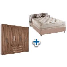 Imagem de Cama Box Casal + Colchão Scotland Herval + Guarda Roupa Master 8.6 Demolição