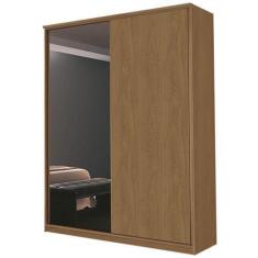 Imagem de Guarda Roupa 2 Portas Deslizante 1 Com Espelho 3 Gavetas Spazio Freijó