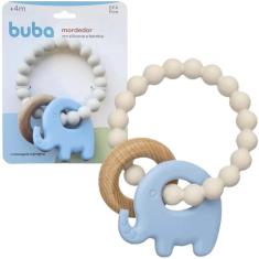 Imagem de Mordedor Em Silicone E Bambu Elefante Azul 18849-Buba