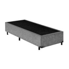 Imagem de Base Cama Box Solteiro Cinza Suede(88X188x25) - Fábrica De Tudo