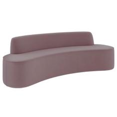 Imagem de Sofá 4 Lugares Para Sala De Estar Living 260cm Koane D06 Veludo Rosa -