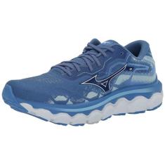 Imagem de Mizuno Tênis de corrida feminino Wave Horizon 7, Azul federal/branco, 40
