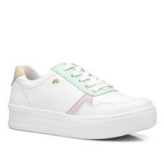 Imagem de Tenis Pegada Feminino em Couro Branco 212511-02-Feminino