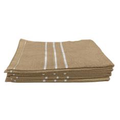 Imagem de Jogo 5 Toalhas de Rosto 100% Algodão de Fibra Leve Compacta Cáqui