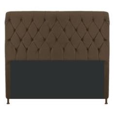 Imagem de Cabeceira Estofada Cristal 195 cm King Size Com Marrom