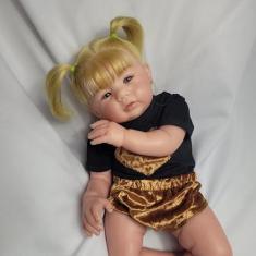 Imagem de BEBÊ REBORN MENINA SILICONE PODE MOLHAR COM ACESSÓRIOS