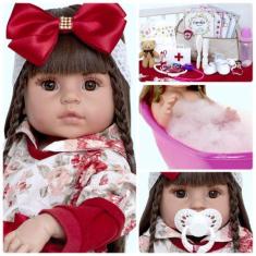 Imagem de Bebe Boneca Reborn Recem Nascida Abigail Com Acessórios Luxo - Cegonha
