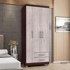 Imagem de Guarda Roupa 3 Pts-Gatmagazine - Castanho Avelã - Gat Magazine