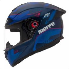 Imagem de Capacete Bieffe B12 Avant Azul Pink Rosa Fechado Moto, 56
