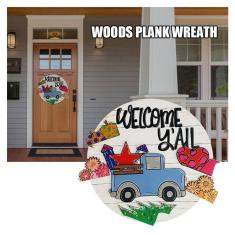 Imagem de Caminhão de sinalização de boas-vindas suspenso em porta com 6 inserções em formato